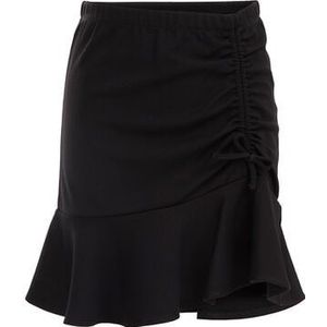 WE Fashion - Meisjes rok - Regular fit - Zwart - Viscose - Maat: 134/140