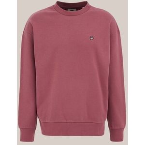 WE Fashion - Heren oversized sweater - Oversized - Lichtrood - Katoen - Maat: XS