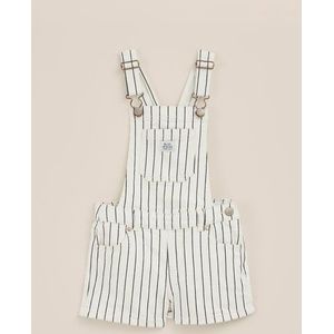 Blue Ridge - Meisjes tuinbroek met dessin - Slim Fit - Gebroken wit - Katoen - Maat: 116