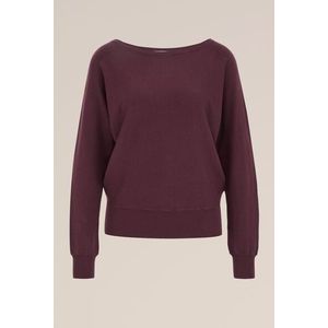 WE Fashion - Dames Trui - Regular fit - Bordeauxrood - Viscose - Maat: XXXL