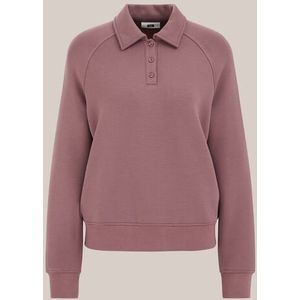 WE Fashion - Dames jersey sweater - Regular fit - Oudroze - LENZING™ ECOVERO™ viscose - Maat: XS