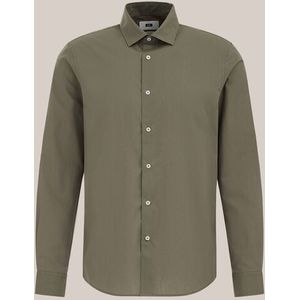 WE Fashion - Heren Easy-care regular fit overhemd - Regular fit - Groen - Katoen - Maat: XS