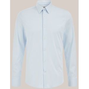 Fundamentals - Heren slim fit overhemd - Slim Fit - Lichtblauw - Katoen - Maat: XS