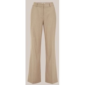WE Fashion - Dames wide leg pantalon - Slim Fit - Beige -  Maat: 32