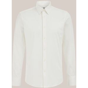 Fundamentals - Heren slim fit overhemd - Slim Fit - Gebroken wit - Katoen - Maat: XS