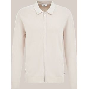 WE Fashion - Heren regular fit vest met structuur - Regular fit - Beige - Katoen - Maat: XS