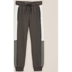 Salty Dog - Jongens joggingsbroek met tapedetail - Regular fit - Legergroen - Katoen - Maat: 176