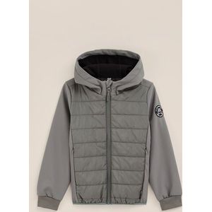 Salty Dog - Jongens softshell jack - Regular fit - Grijsgroen -  Maat: 158/164