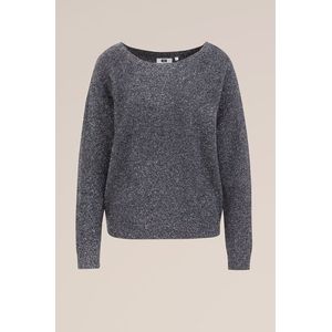 WE Fashion - Gebreide Trui - Zilver - Acrylmix met Glittergaren