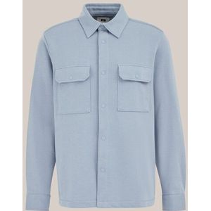 WE Fashion - Heren regular fit overshirt - Regular fit - Grijsblauw - Katoen - Maat: XS