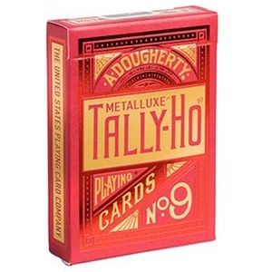 Tally-Ho Red circle MetalLuxe Playing Cards