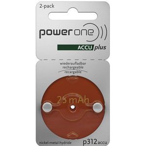 Powerone P312 Oplaadbare batterij voor hoortoestel ZA312 NiMH 21 mAh 1.2 V 2 stuk(s)