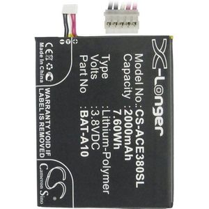 Accu (2000 mAh) geschikt voor Acer Z150 Duo, Acer V380, Acer Liquid E3, Acer Liquid Z5, Acer E380, Acer Z150 (BAT-A10, KT.0010S.010)