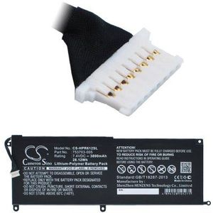 Accu (3800 mAh) geschikt voor HP Pro x2 612 G1, HP Pro X2 612 G1 (753329-1C1, 753703-005, 775691-001, HSTNN-IB6E, HSTNN-UB6E, KK04XL)