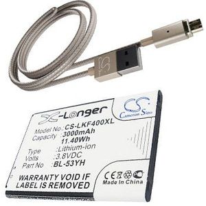 BL-53YH, EAC62378905 BTC-CB048 accu (3000 mAh 3.8 V, Zwart)