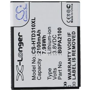 Accu (2100 mAh) geschikt voor HTC Desire D310f, HTC Desire D310w, HTC Desire 310, HTC Desire D310 (35H00211-00M-V, B0PA2100)