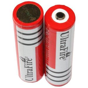 18650 UltraFire 18650 Button Top batterij Oplaadbaar (2 stuks) (3.7V, 3000 mAh)