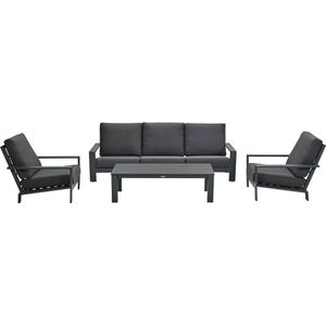 Garden Impressions Coba loungeset 4-delig - donker grijs - reflex black