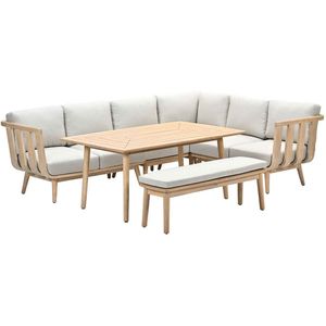 Garden Impressions San Leone lounge dining set 6-delig - sahara sand