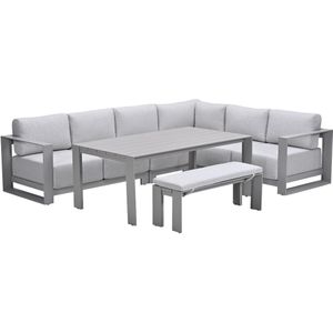 Garden Impressions Malakka lounge dining set 6-delig - taupe - valley sand