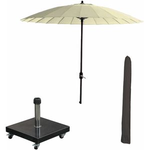 Garden Impressions Manilla stokparasol Ø250 cm - ecru incl 40 kg Eureka parasolvoet en parasolhoes