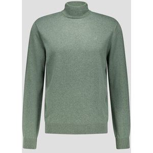 Katoenen trui met rolkraag - groen