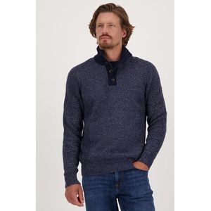 Donkerblauwe trui met hoge hals