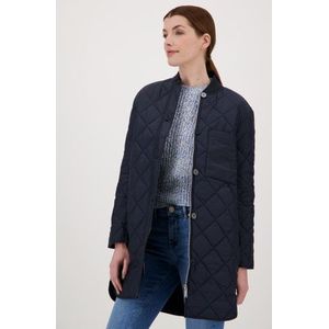 Donkerblauwe gewatteerde jas