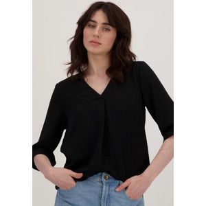 Zwarte blouse met 3/4 mouwen