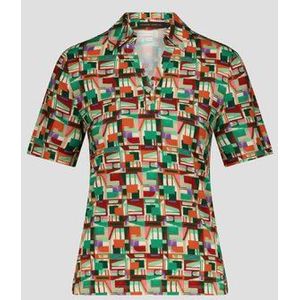 Polo met fijne grafische print
