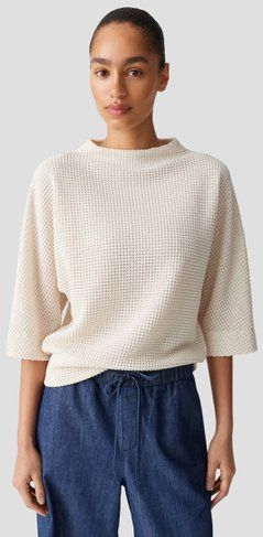 Opus - Sweater - Ecru - Polyester/Katoen/Elasthaan