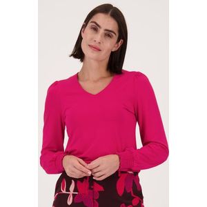 Fuchsia T-shirt met wijde mouwen