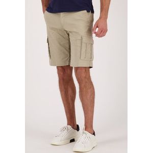 Beige cargo short met fijne print