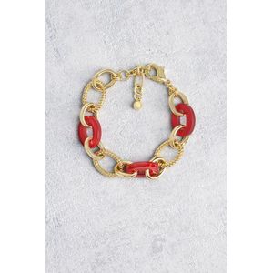 Goud-roze schakelarmband