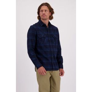 Donkerblauw geruit hemd