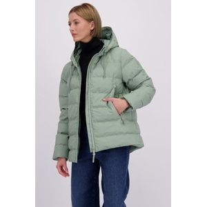 Saliegroene gewatteerde regenjas