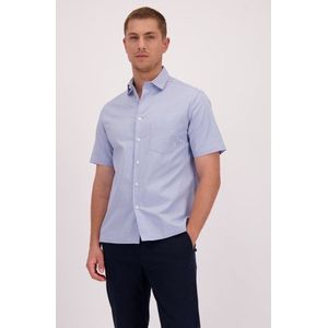 Lichtblauw geruit hemd - regular fit