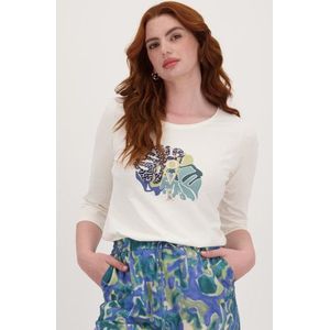 Ecru T-shirt met opdruk