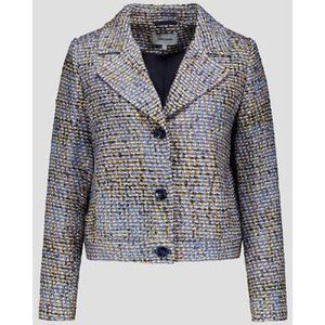 Bouclé blauw-beige blazer