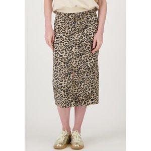 Midi rok met luipaardprint