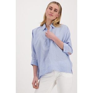 Lichtblauwe wijde blouse