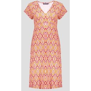 Kleedje met oranje-roze print