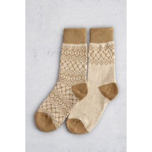 Beige gebreide sokken - 2 paar