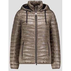 Donkerbruine regenjas met afneembare kap