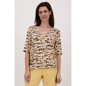 T-shirt met print in neutrale kleuren