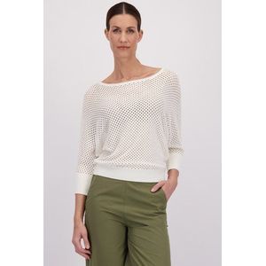 More & More - Gebreid Truitje - Wit - Met Opengewerkt Motief