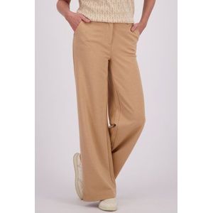 Losse lichtbruine broek met hoge taille