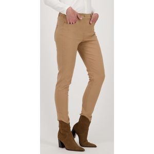 Gekleurde stretchbroek - beige