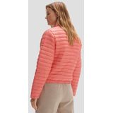 Koraalroze gewatteerde jas