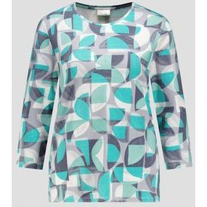 Turquoise T-shirt met print